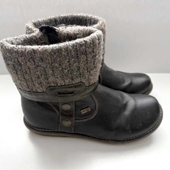 Remonte Black Boots with Knit Cuff - Wear long mid calf or short ankle - Size 7 - Picture 6 of 12